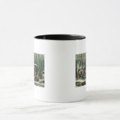 アメリカの森林場面-砂糖で甘くしているかえで1856年 マグカップ (中央)