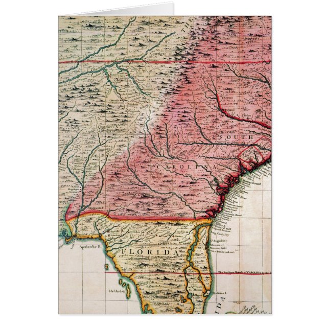 アメリカの植民地地図1733年 (正面)