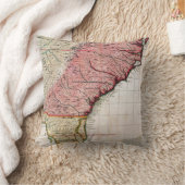 アメリカの植民地地図1733年 クッション (ブランケット)