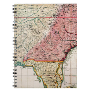 アメリカの植民地地図1733年 ノートブック