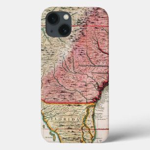 アメリカの植民地地図1733年 iPhone 13ケース