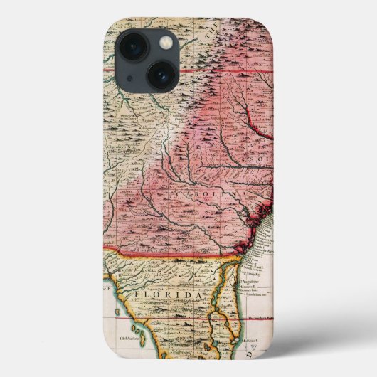 アメリカの植民地地図1733年 Case-Mate iPhoneケース (裏面)