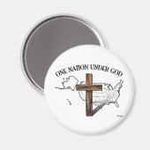 アメリカの概要を持つ神の下の一国 マグネット (正面/裏面)