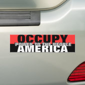 アメリカの権力を国民に奪う バンパーステッカー (車上)