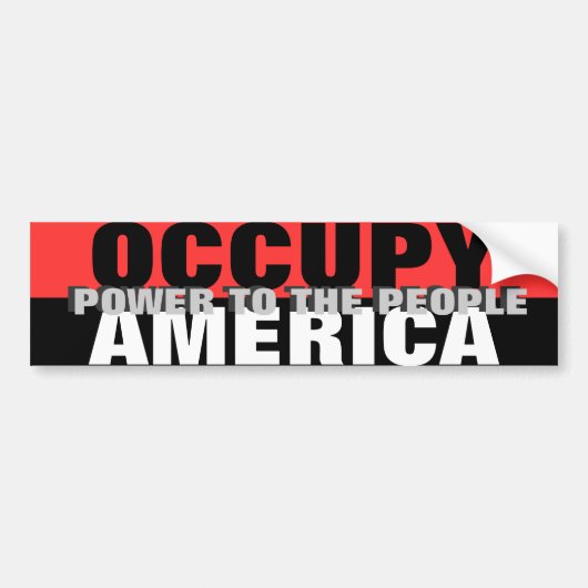 アメリカの権力を国民に奪う バンパーステッカー (正面)
