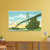 アメリカの橋国際的の架け橋 キャンバスプリント (インサイチュ (リビング))