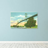 アメリカの橋国際的の架け橋 キャンバスプリント (インサイチュ (ウッドフロア))