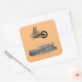 アメリカの機関車会社mogul スクエアシール (封筒)