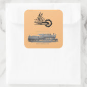 アメリカの機関車会社mogul スクエアシール (バッグ)