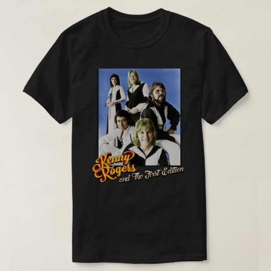 アメリカの歌手ケニー・ロジャースと初版 Tシャツ (デザイン正面)