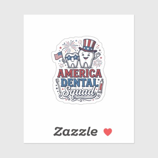 アメリカの歯科チーム愛国的な歯のベクター デザイン シール (シート)