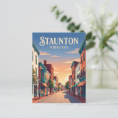 アメリカの歴史あるスタントンのダウンタウン ポストカード (スタンド正面)