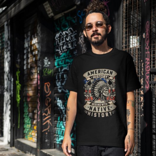 アメリカの歴史は先住民史から始まる Tシャツ
