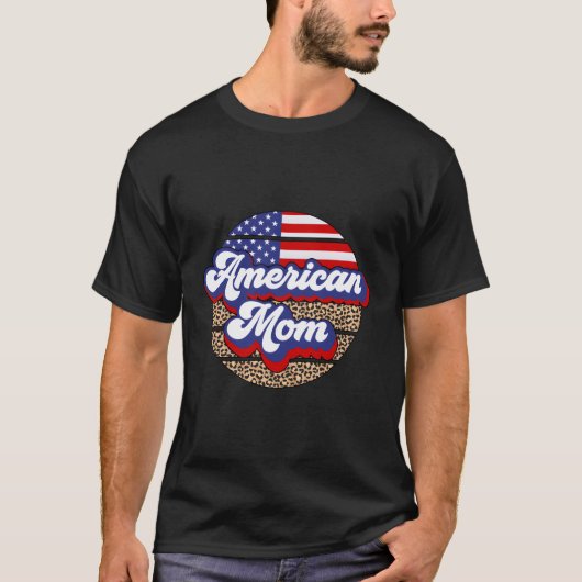 アメリカの母アメリカの母アメリカ人の7月の4th tシャツ (正面)