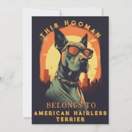 アメリカの毛のないテリアパーソナライズされたーの親 案内状