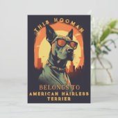 アメリカの毛のないテリアパーソナライズされたーの親 案内状 (スタンド正面)