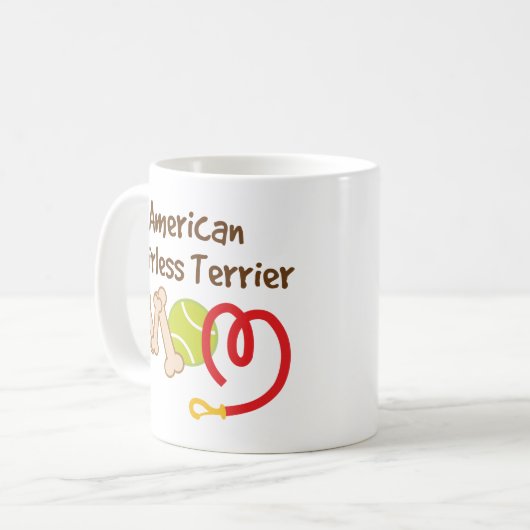アメリカの毛のないテリア犬の品種お母さんのギフト コーヒーマグカップ (正面左)