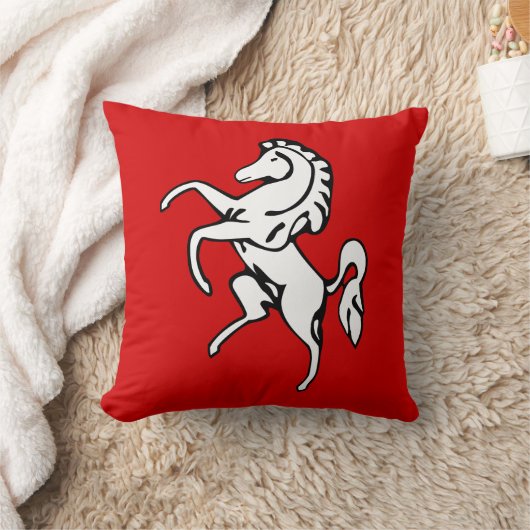 アメリカの毛上枕にケント州旗 クッション (ブランケット)