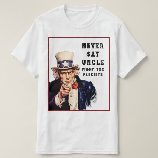 アメリカの民主主義を守れ 抗議 Tシャツ (デザイン正面)