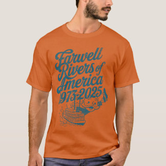 アメリカの河川に別れを 1973-2025 ヴィンテージ風加工デザイン Tシャツ