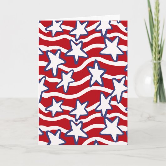 アメリカの流れる星条旗 カード (正面)