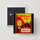 アメリカの海運力-今日登録して下さい! 缶バッジ (正面&裏面)