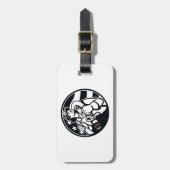 アメリカの消防はっきりした士の英雄と白 ラゲッジタグ (正面縦)