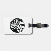 アメリカの消防はっきりした士の英雄と白 ラゲッジタグ (裏面横)