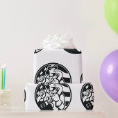 アメリカの消防はっきりした士の英雄と白 ラッピングペーパー