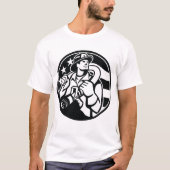 アメリカの消防はっきりした士の英雄と白 Tシャツ (正面)