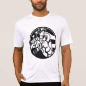 アメリカの消防はっきりした士の英雄と白 Tシャツ (正面)