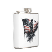 アメリカの消防士。州の統一された国旗。 フラスク (右)