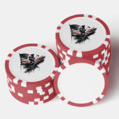 アメリカの消防士。州の統一された国旗。 ポーカーチップ (積み重ね)