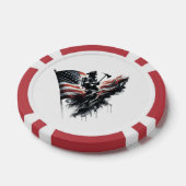アメリカの消防士。州の統一された国旗。 ポーカーチップ (シングル)