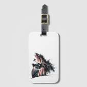 アメリカの消防士。州の統一された国旗。 ラゲッジタグ (正面縦)