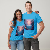 アメリカの湾と夕日 Tシャツ (ユニセックス)
