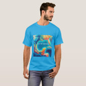 アメリカの湾のカラフルな地図 Tシャツ (正面フル)