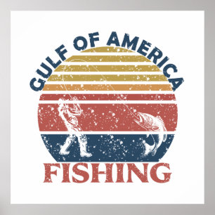 アメリカの湾の釣り竿 アメリカ愛国主義 ポスター