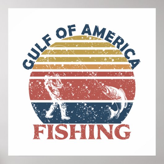 アメリカの湾の釣り竿 アメリカ愛国主義 ポスター (正面)