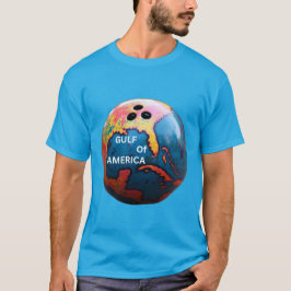 アメリカの湾を表現したボウリングボール Tシャツ