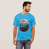 アメリカの湾を表現したボウリングボール Tシャツ (正面フル)