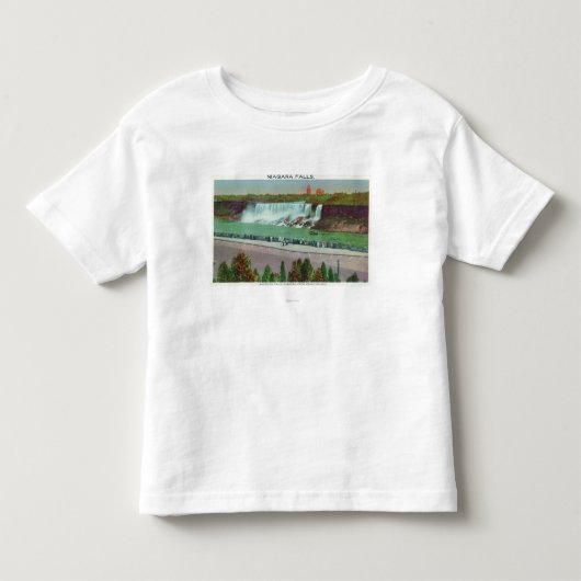 アメリカの滝及び海岸の眺め トドラーTシャツ (正面)