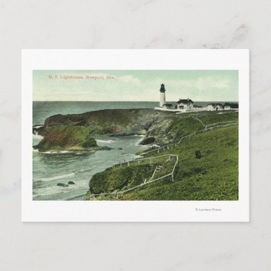 アメリカの灯台の景観 ポストカード (正面)