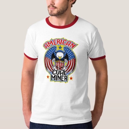 アメリカの炭鉱労働者 Tシャツ (正面)