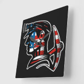 アメリカの炭鉱夫 スクエア壁時計 (傾斜)