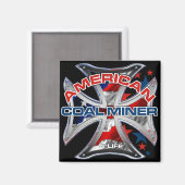 アメリカの炭鉱夫 マグネット (正面/裏面)