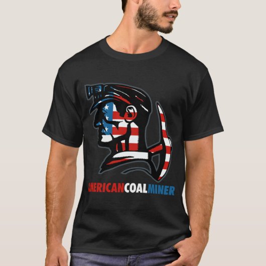 アメリカの炭鉱夫 Tシャツ (正面)