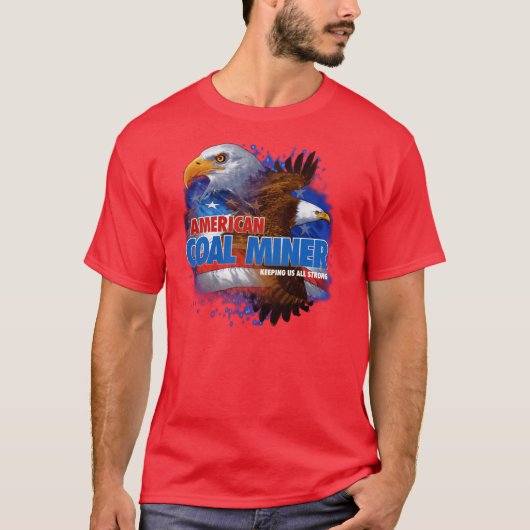 アメリカの炭鉱夫 Tシャツ (正面)