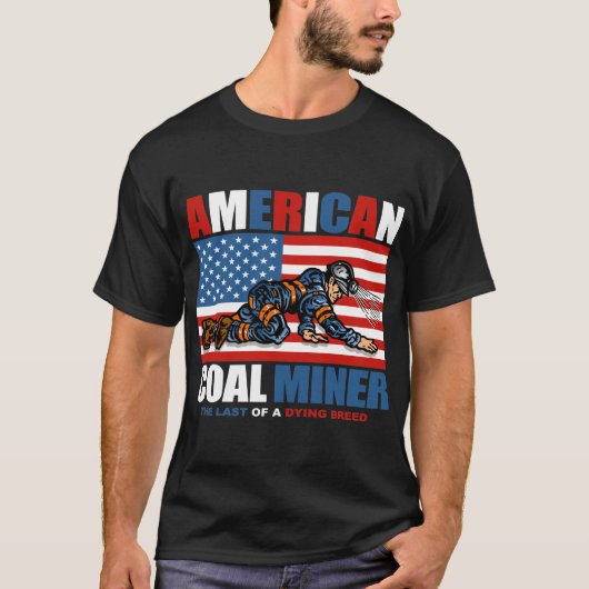 アメリカの炭鉱夫 Tシャツ (正面)