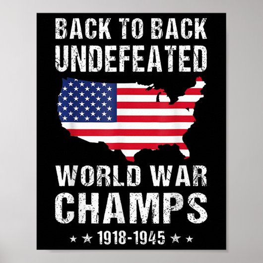アメリカの無敗の世界大戦に逆戻り ポスター (正面)